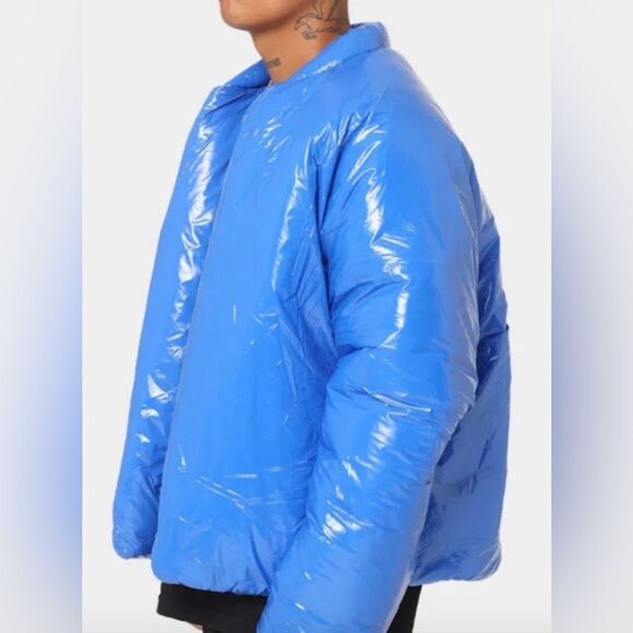 NWT Club Paradise Unisex Paxton Puffer Jacket No Front Closure - Blue- Size XL - Picture 2 of 11